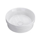 355x355x48mm Fienza Reba Round Inset Basin Ceramic Gloss white
