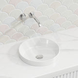 Fienza Reba Round Inset Basin Ceramic 355x355x48mm - Gloss white