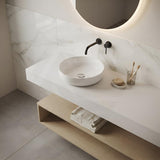 Fienza Reba Round Inset Basin Ceramic 355x355x48mm - Gloss white