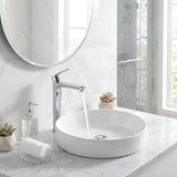 Fienza Reba Round Inset Basin Ceramic 355x355x48mm - Gloss white