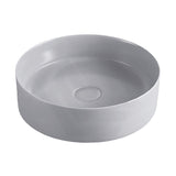 360x360x120mm Fienza Reba Round Above Counter Basin Ceramic Light Grey
