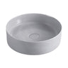 360x360x120mm Fienza Reba Round Above Counter Basin Ceramic Light Grey