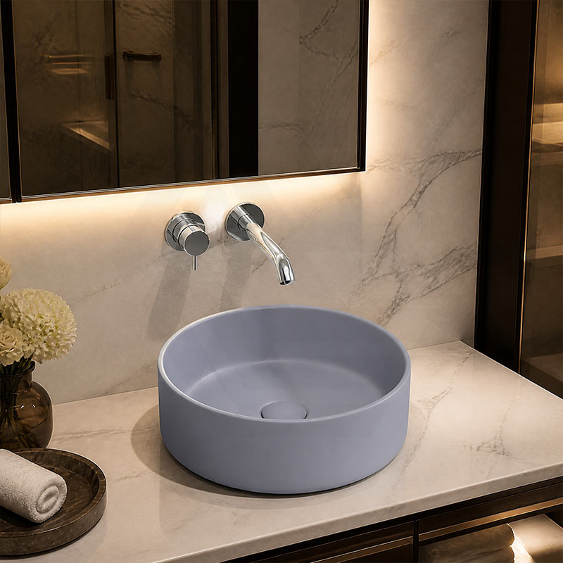 Fienza Reba Round Ceramic Above Counter Basin 360x360x120mm - Variant Colour