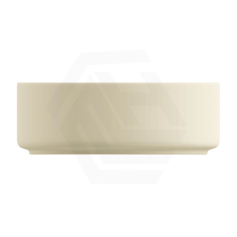 360x360x120mm Fienza Reba Round Above Counter Basin Ceramic Matt Khaki