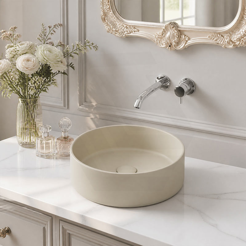 Fienza Reba Round Ceramic Above Counter Basin 360x360x120mm - Variant Colour