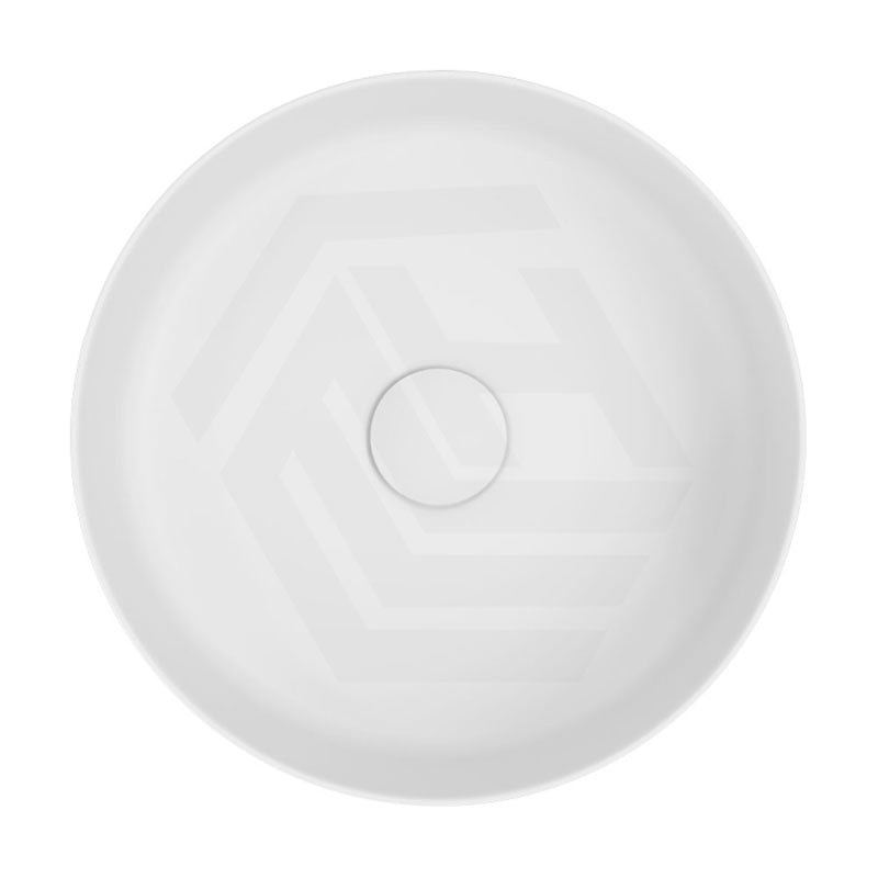 360x360x120mm Fienza Reba Round Above Counter Basin Ceramic Matt White