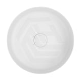 360x360x120mm Fienza Reba Round Above Counter Basin Ceramic Matt White