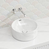 360x360x140mm Fienza Reba Luxe Round Above Counter Ceramic Basin With Overflow In Various Colour