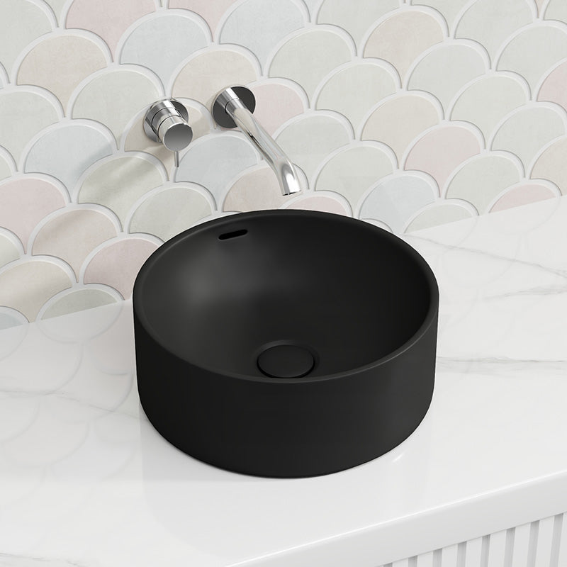 360x360x140mm Fienza Reba Luxe Round Above Counter Ceramic Basin With Overflow In Various Colour