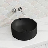 360x360x140mm Fienza Reba Luxe Round Above Counter Ceramic Basin With Overflow In Various Colour