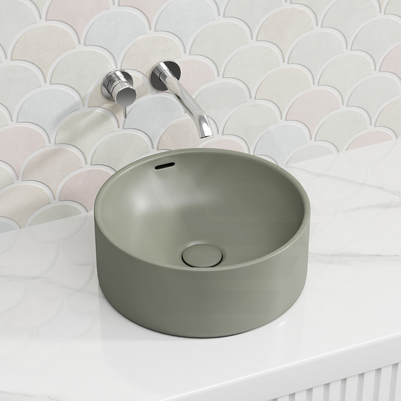 360x360x140mm Fienza Reba Luxe Round Above Counter Ceramic Basin With Overflow In Various Colour