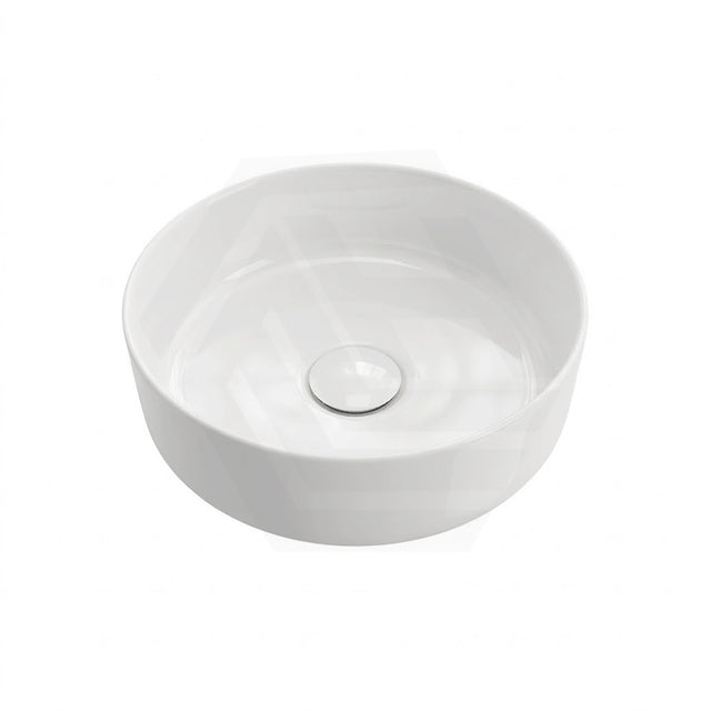 310x310x110mm Fienza Reba Mini Round Above Counter Ceramic Basin Gloss White