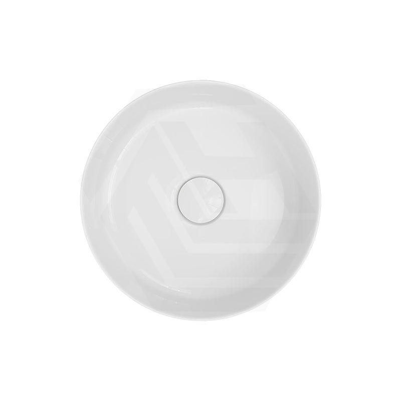 310x310x110mm Fienza Reba Mini Round Above Counter Ceramic Basin Gloss White