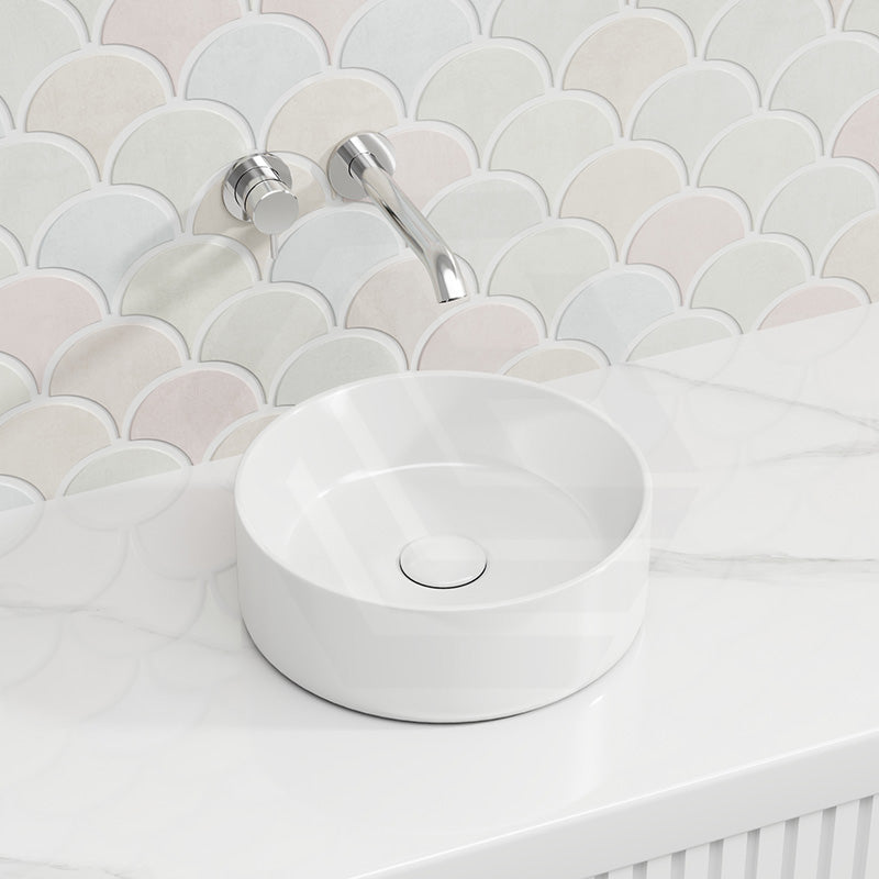 Fienza Reba Mini Round Above Counter Ceramic Basin 310x310x110mm - Various Colour