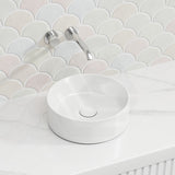 Fienza Reba Mini Round Above Counter Ceramic Basin 310x310x110mm - Various Colour