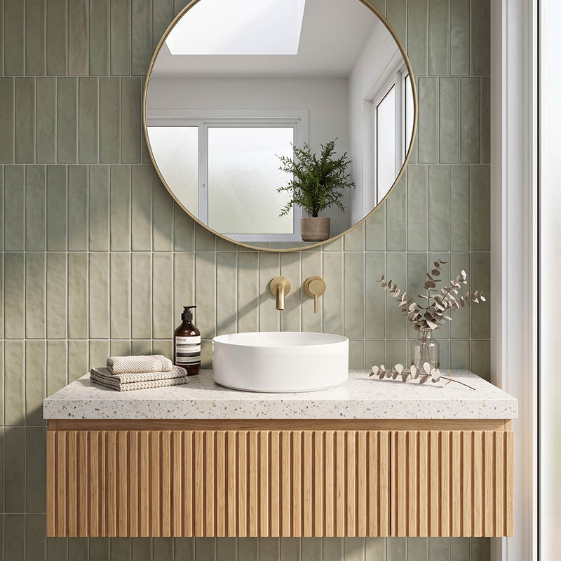 Fienza Reba Mini Round Above Counter Ceramic Basin 310x310x110mm - Various Colour