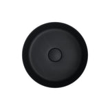310x310x110mm Fienza Reba Mini Round Above Counter Ceramic Basin Matt Black