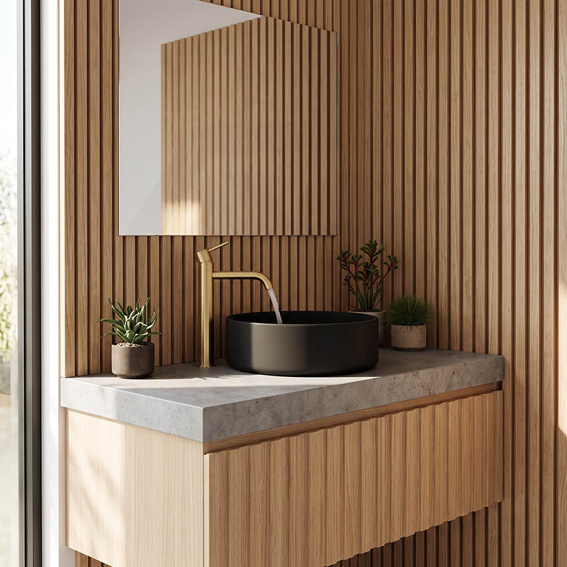 Fienza Reba Mini Round Above Counter Ceramic Basin 310x310x110mm - Various Colour