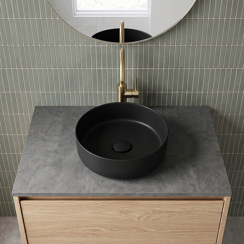 Fienza Reba Mini Round Above Counter Ceramic Basin 310x310x110mm - Various Colour