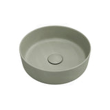 310x310x110mm Fienza Reba Mini Round Above Counter Ceramic Basin Olive Green