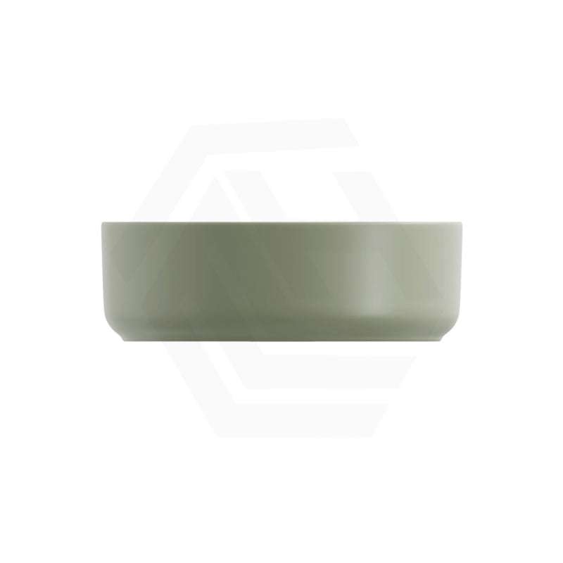 310x310x110mm Fienza Reba Mini Round Above Counter Ceramic Basin Olive Green
