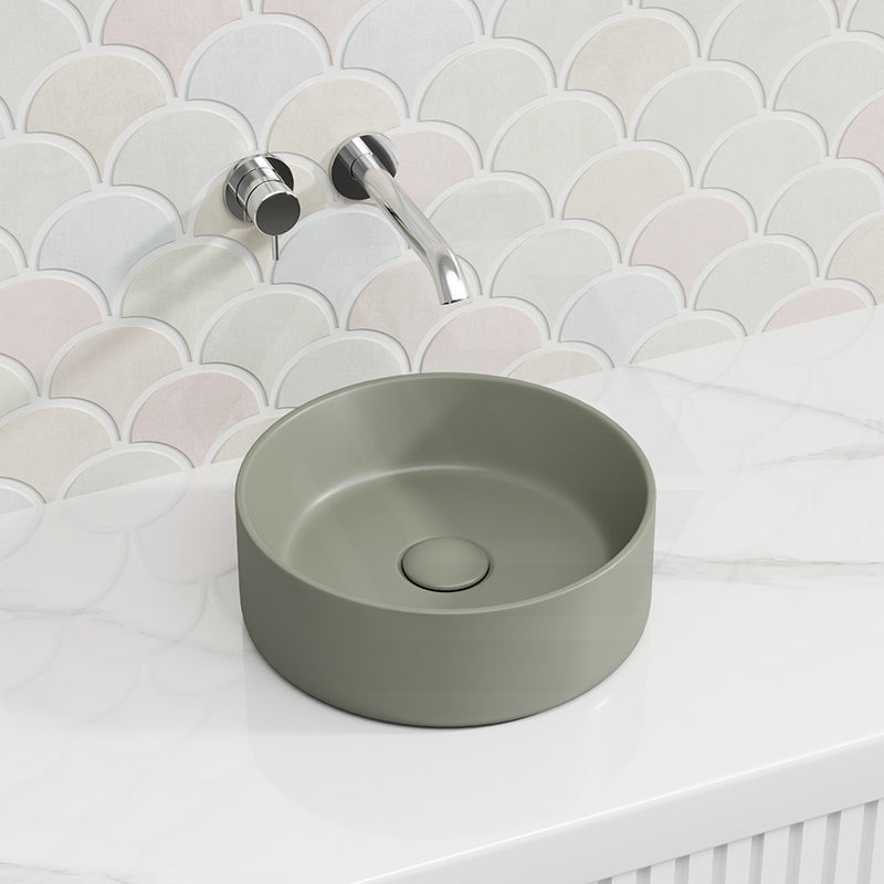 Fienza Reba Mini Round Above Counter Ceramic Basin 310x310x110mm - Various Colour