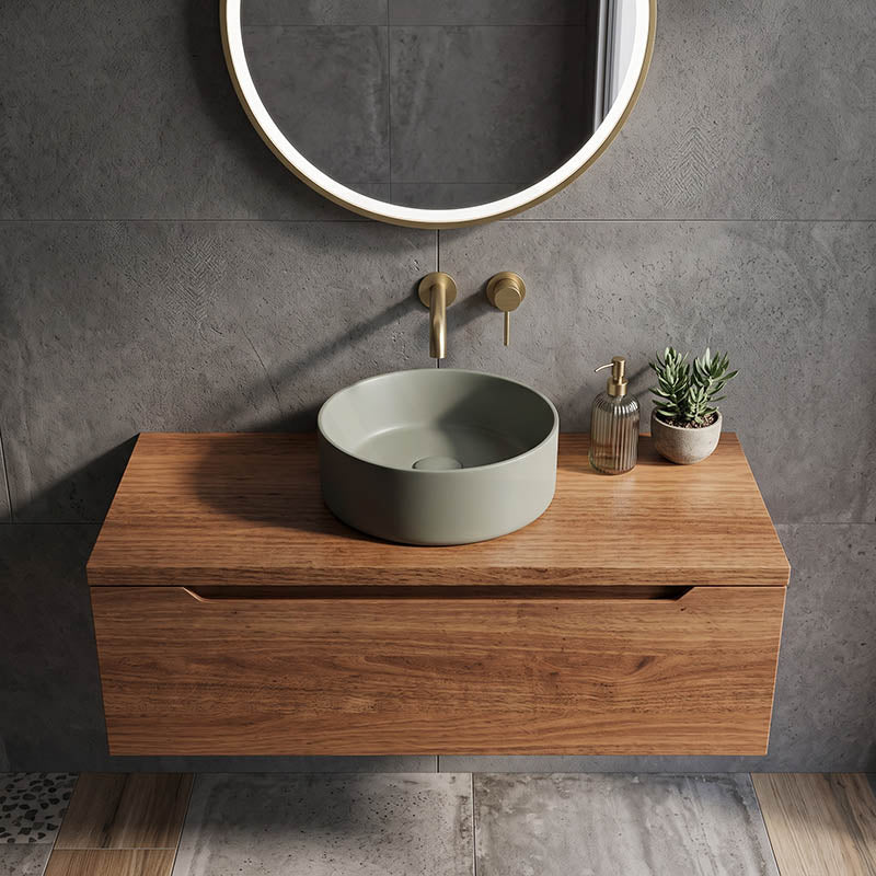 Fienza Reba Mini Round Above Counter Ceramic Basin 310x310x110mm - Various Colour