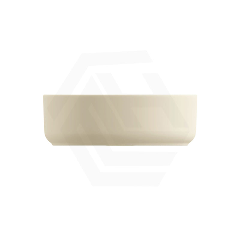 310x310x110mm Fienza Reba Mini Round Above Counter Ceramic Basin Matt Khaki