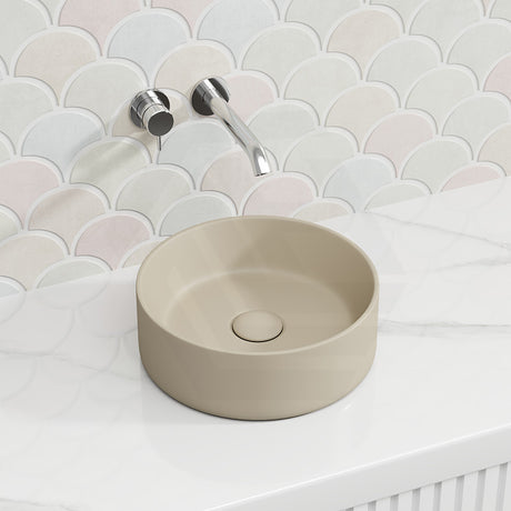 Fienza Reba Mini Round Above Counter Ceramic Basin 310x310x110mm - Various Colour