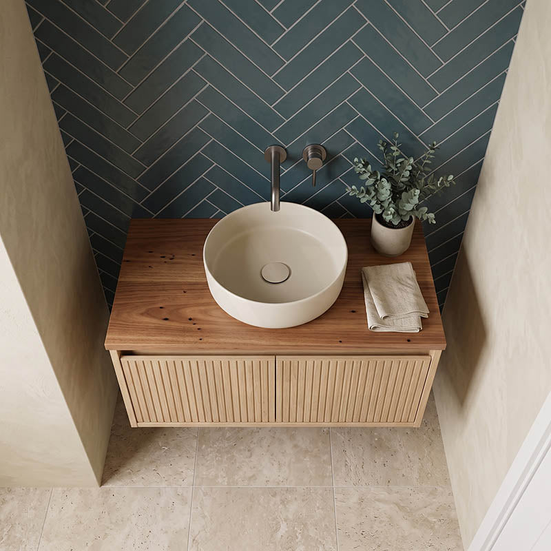 Fienza Reba Mini Round Above Counter Ceramic Basin 310x310x110mm - Various Colour