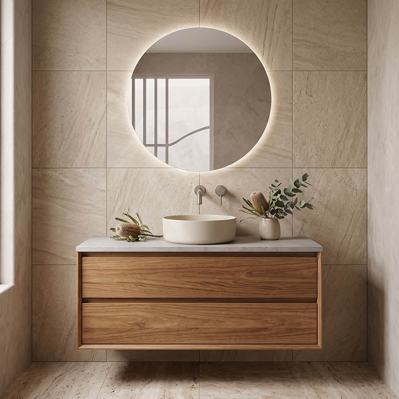 Fienza Reba Mini Round Above Counter Ceramic Basin 310x310x110mm - Various Colour