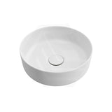 310x310x110mm Fienza Reba Mini Round Above Counter Ceramic Basin Matt White