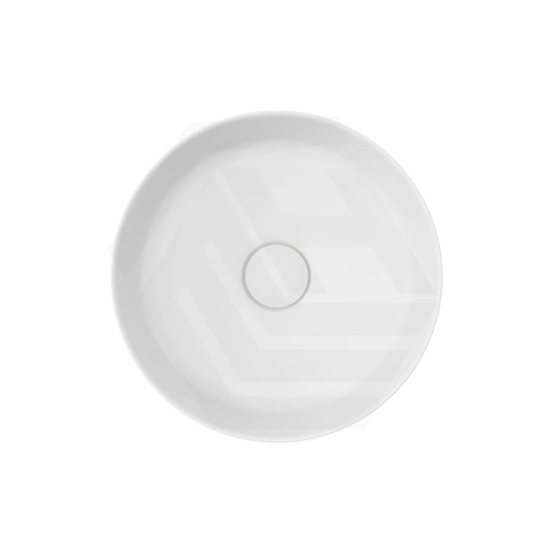 310x310x110mm Fienza Reba Mini Round Above Counter Ceramic Basin Matt White