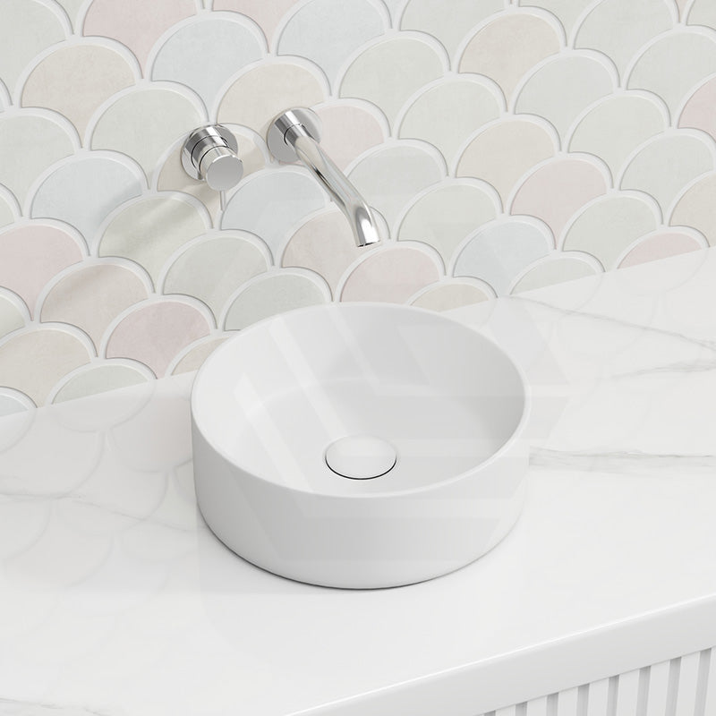 Fienza Reba Mini Round Above Counter Ceramic Basin 310x310x110mm - Various Colour