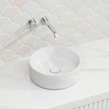 Fienza Reba Mini Round Above Counter Ceramic Basin 310x310x110mm - Various Colour