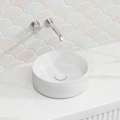 Fienza Reba Mini Round Above Counter Ceramic Basin 310x310x110mm - Various Colour