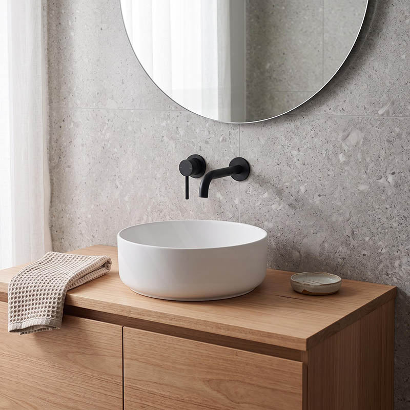 Fienza Reba Mini Round Above Counter Ceramic Basin 310x310x110mm - Various Colour