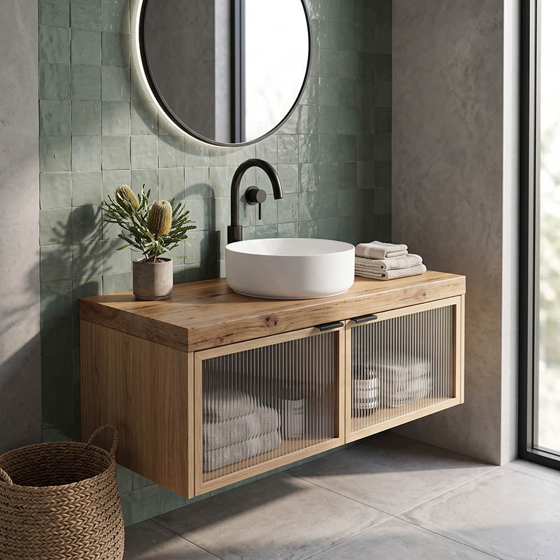 Fienza Reba Mini Round Above Counter Ceramic Basin 310x310x110mm - Various Colour