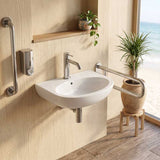 Fienza Stella Care Wall Hung Ceramic Basin 1 or 3 Tap Holes 560x440x145mm - Gloss White