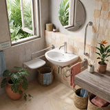 Fienza Stella Care Wall Hung Ceramic Basin 1 or 3 Tap Holes 560x440x145mm - Gloss White