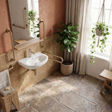 Fienza Stella Care Wall Hung Ceramic Basin 1 or 3 Tap Holes 560x440x145mm - Gloss White