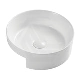 360x360x120mm Fienza Reba Gloss White Round Semi-Recessed Ceramic Basin