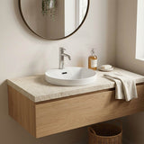 Fienza Reba Ceramic Inset Basin One Tap Hole with Overflow 390x390x50mm - Gloss White