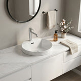 Fienza Reba Ceramic Inset Basin One Tap Hole with Overflow 390x390x50mm - Gloss White