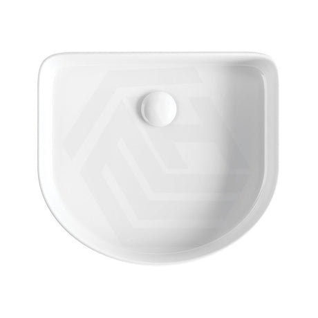 415x365x100mm Fienza Eleanor Above Counter Basin Ceramic Fluted Design Gloss White
