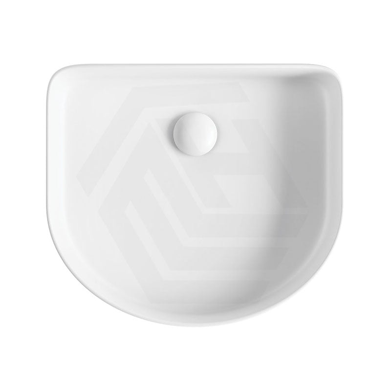 415x365x100mm Fienza Eleanor Above Counter Basin Ceramic Fluted Design Matt White