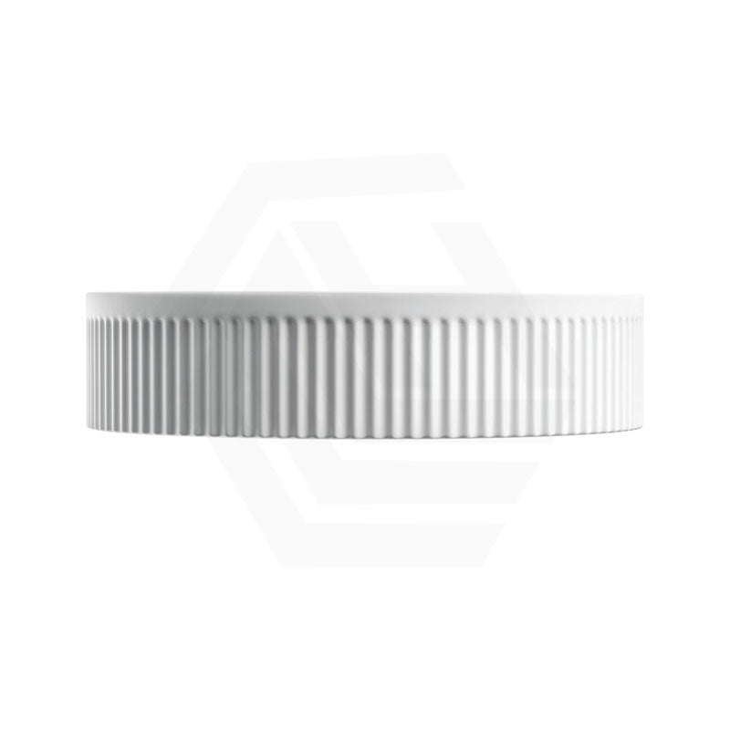 415x365x100mm Fienza Eleanor Fluted Above Counter Ceramic Basin D-Shape In Various Colour