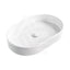 580x360x100mm Fienza Eleanor Oval Above Counter Ceramic Basin Fluted Gloss White