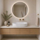 Fienza Eleanor Oval Above Counter Ceramic Basin Fluted 580x360x100mm - Gloss/Matte White