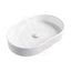 580x360x100mm Fienza Eleanor Oval Above Counter Ceramic Basin Fluted Matt White